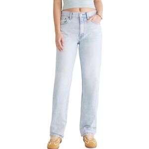Aeropostale Baggy Size 12R Jeans Light Wash Non-Stretch High Waist NWT